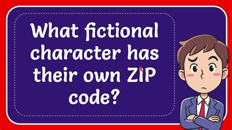 fictional icon with zip code|What Is The Only Fictional Character To Have Their。